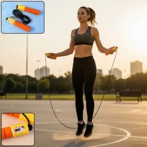 Adjustable Fitness Jump Rope – Digital Counter & Anti-Slip Grip