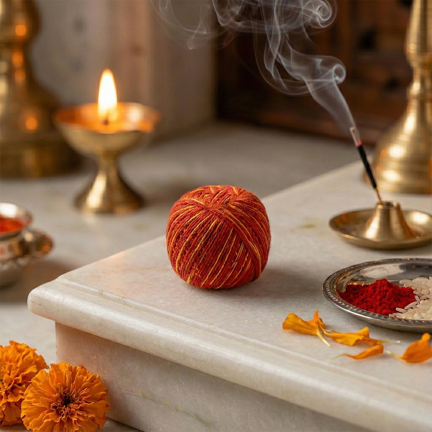 Pooja Kalawa Moli Sacred Cotton Thread – Traditional Puja Essential
