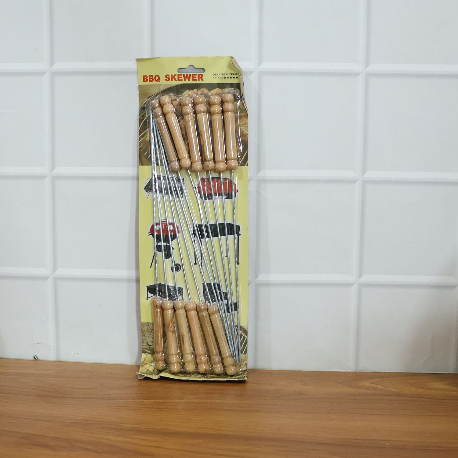 Barbecue Skewers – Stainless Steel & Wooden Handle | Indo Glow