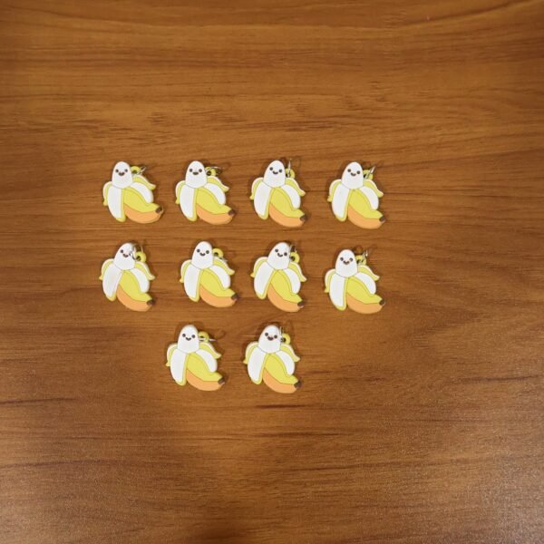 Cartoon Banana Keychains – Cheerful 10pc Set for Bags & Keys