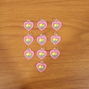 Cute Heart & Flower Bag Charm Set – Versatile & Stylish