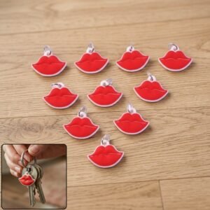 Lips Shape Bag Charm Keychain – Trendy Decoration for Bags & Keys