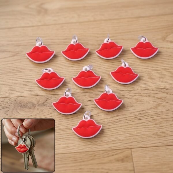Lips Shape Bag Charm Keychain – Trendy Decoration for Bags & Keys