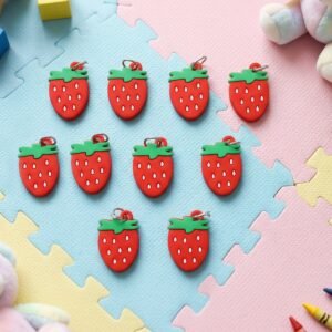 Strawberry Design Bag Charm Keychain Set – Fun Fruit Decor