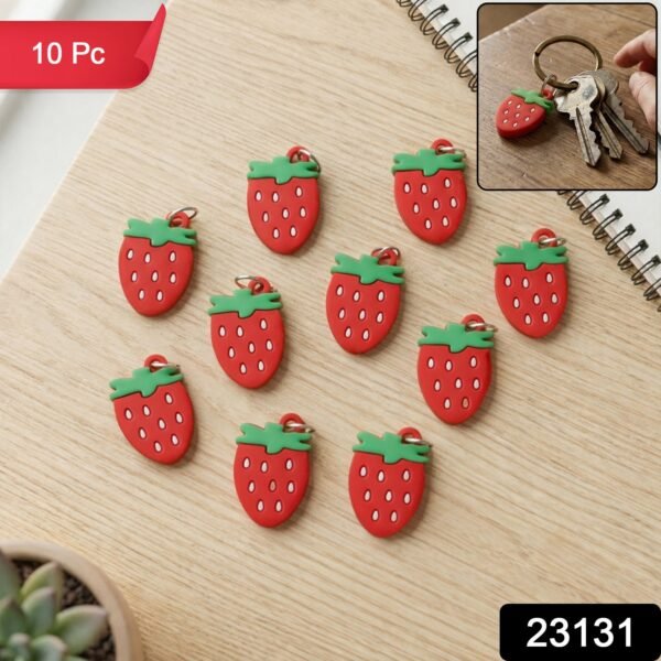 Strawberry Design Bag Charm Keychain Set – Fun Fruit Decor
