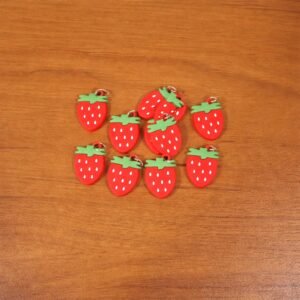 Strawberry Design Bag Charm Keychain Set – Fun Fruit Decor