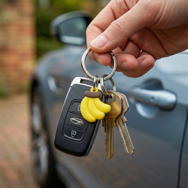 Banana Shape Keychain – Fun and Trendy Bag Accessory