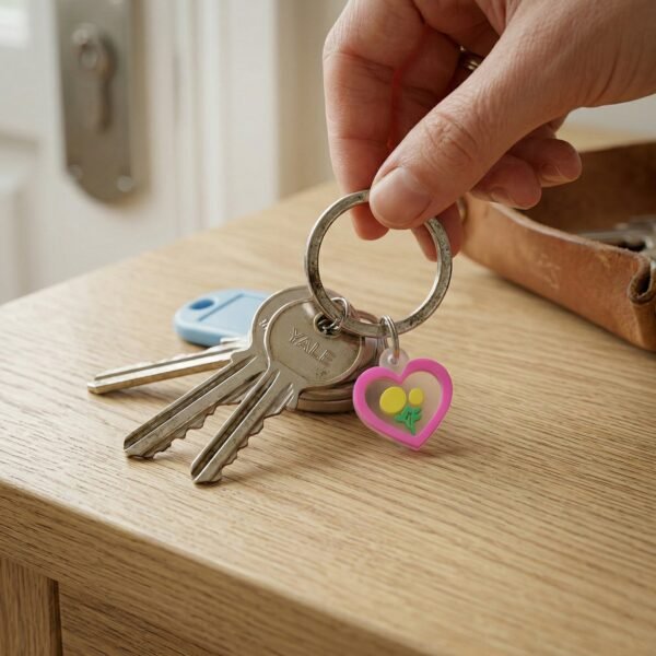 Cute Heart & Flower Bag Charm Set – Versatile & Stylish
