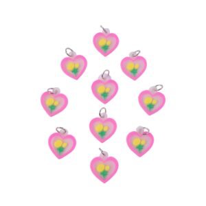 Cute Heart & Flower Bag Charm Set – Versatile & Stylish