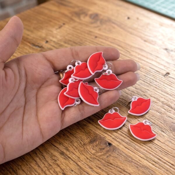 Lips Shape Bag Charm Keychain – Trendy Decoration for Bags & Keys