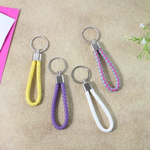 Braided Loop Keychain Set – 4-Piece Stylish Key Organizer for Daily Use