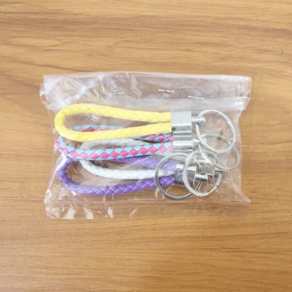 Braided Loop Keychain Set – 4-Piece Stylish Key Organizer for Daily Use