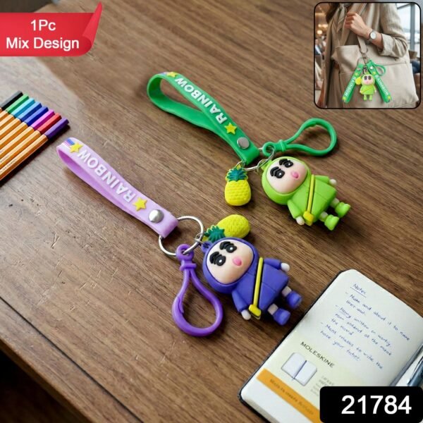 Cute Cartoon Doll Keychain – Vibrant & Lightweight Accessory