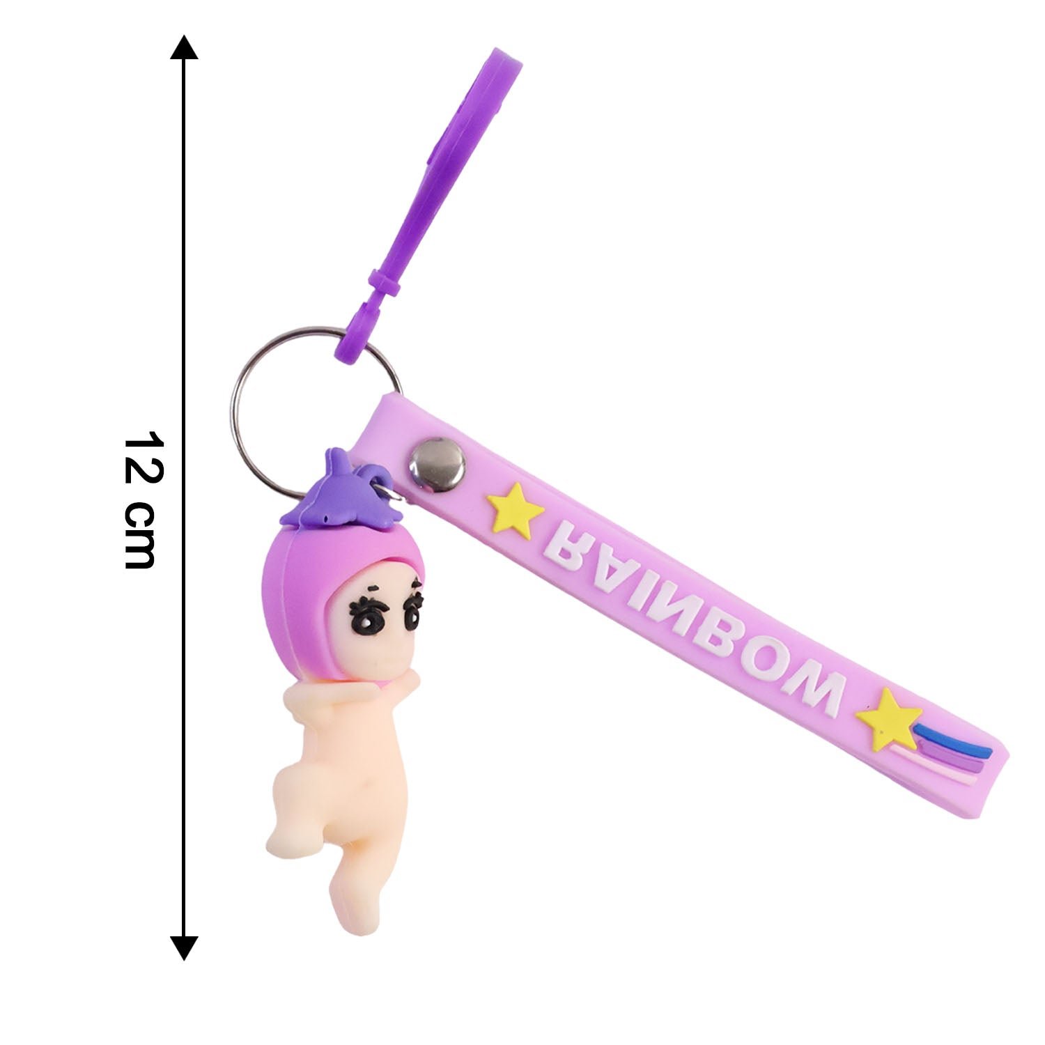 Baby Doll Silicone Keychain – Soft Cute Cartoon Charm