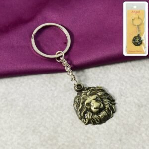 Lion Head Metal Keychain – Durable and Stylish Design