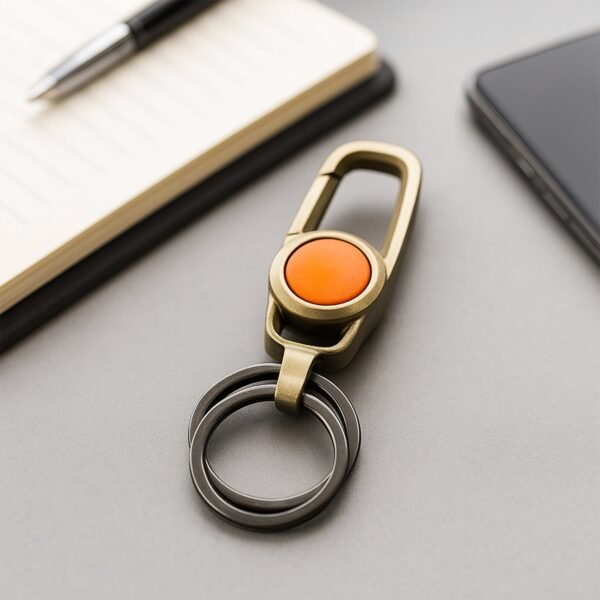 Metal Keychain Carabiner Clip – Durable Key Holder with Dual Rings