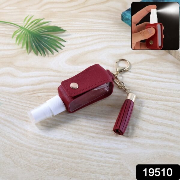 Hand Sanitizer Holder Keychain – Stylish Faux Leather with Tassel