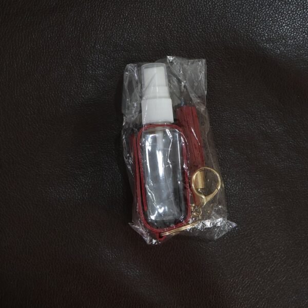 Hand Sanitizer Holder Keychain – Stylish Faux Leather with Tassel