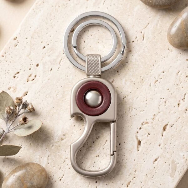 Heavy Duty Metal Key Holder – Secure Lock Carabiner & Dual Rings