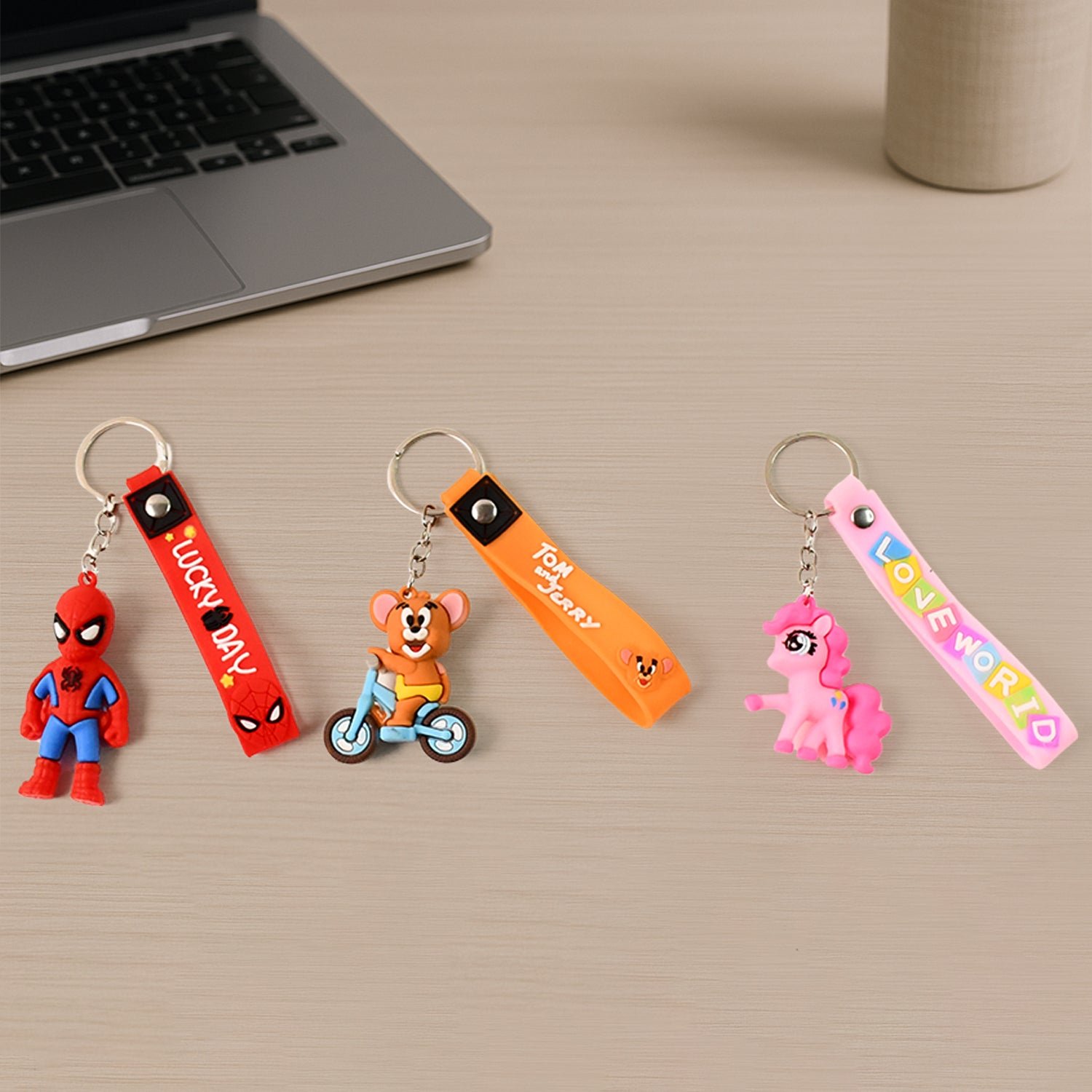 Cartoon Silicone Keychain – Cute 3D Character Bag Charm for Kids | Styleva
