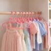 Kids Plastic Clothes Hangers Set, Cute Baby Wardrobe Hangers (10 Pcs Set)