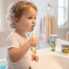 Kids Cartoon Toothbrush with Toy, Soft Bristle Children Brush (2 Pcs)
