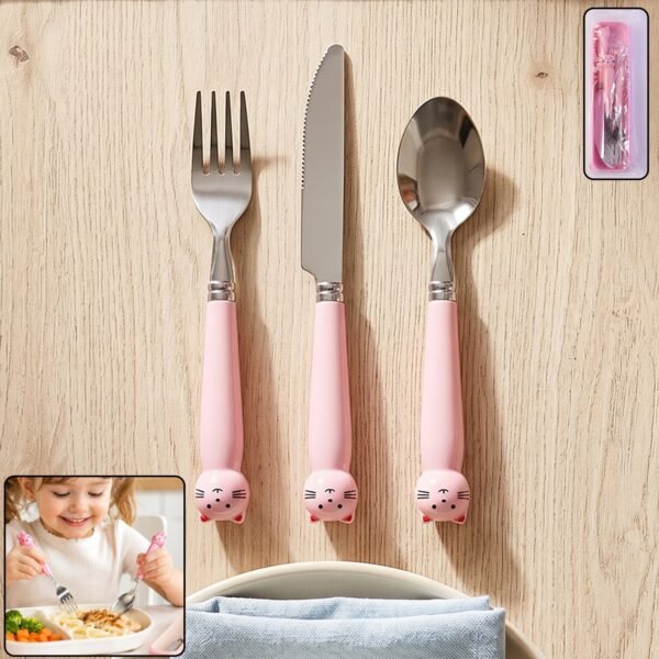 Kids Stainless Steel Cutlery Set – Safe, Durable & Portable