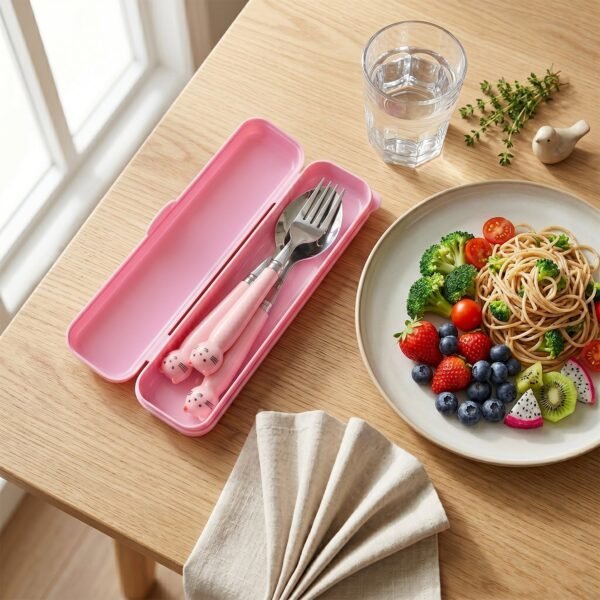 Kids Stainless Steel Cutlery Set – Safe, Durable & Portable