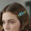 Kiss Text Hair Clip Set – Trendy 4-Piece Decorative Hair Accessories