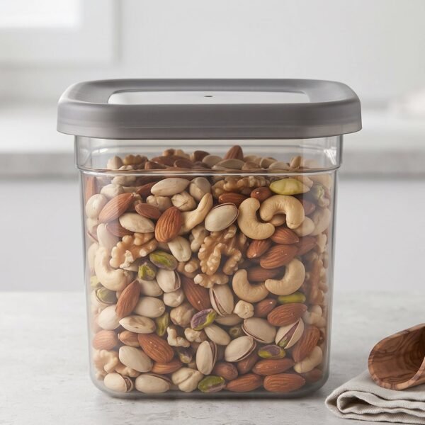 Plastic Food Storage Container Set 700ml Airtight Pantry Jars (8 Pc Set)