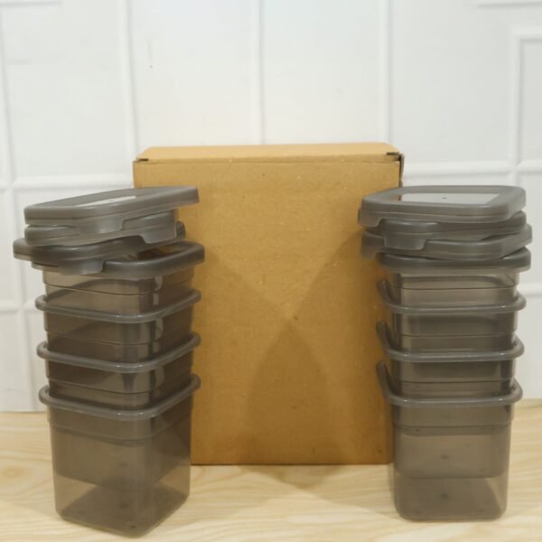 Plastic Food Storage Container Set 700ml Airtight Pantry Jars (8 Pc Set)