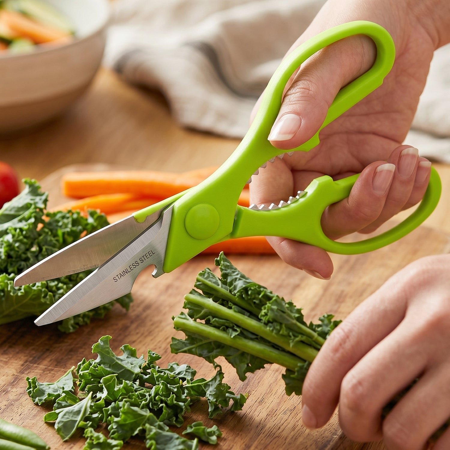 Kitchen Tool Set – 3 Pc Wine Opener, Knife, Scissors | Quickslice