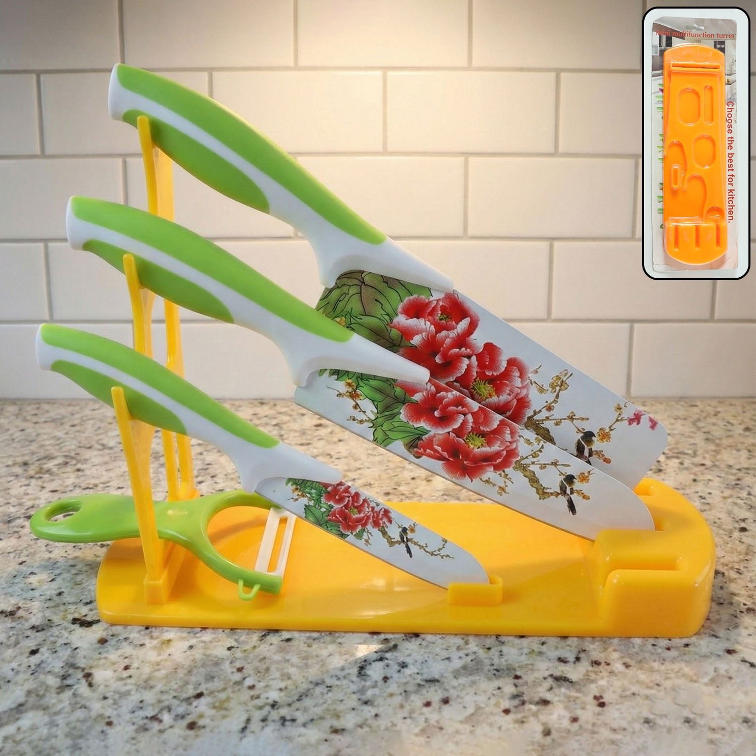 Plastic Kitchen Knife Stand – Durable & Space-Saving | CookAura
