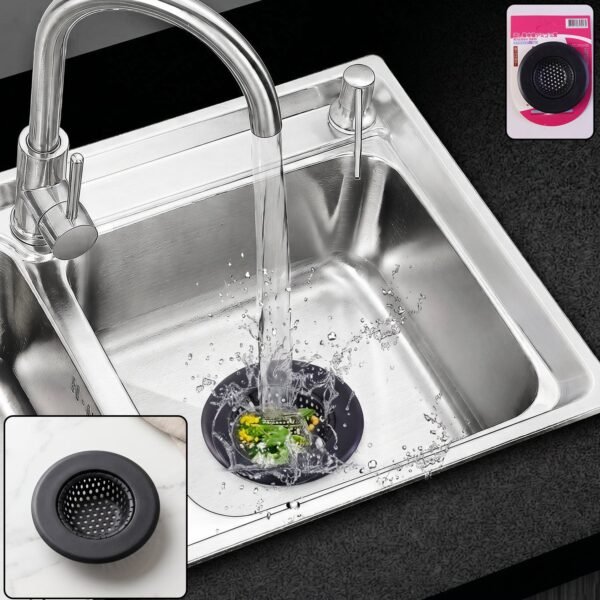 KitchenSinkStrainer-01 Metal Sink Drain Mesh Strainer Filter Basket Food Catcher for Kitchen (1 Pc)