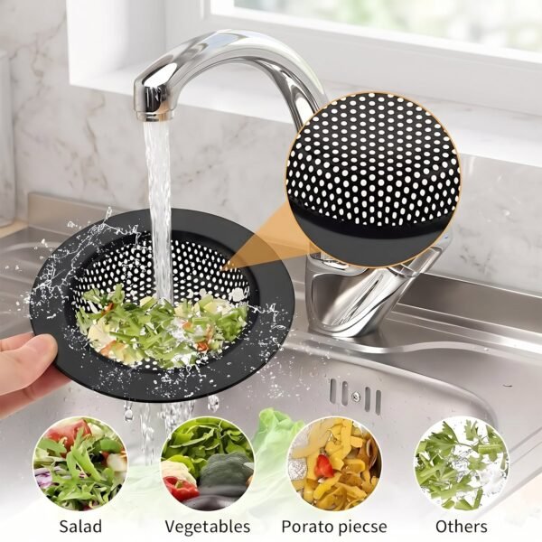 KitchenSinkStrainer-05 Metal Sink Drain Mesh Strainer Filter Basket Food Catcher for Kitchen (1 Pc)