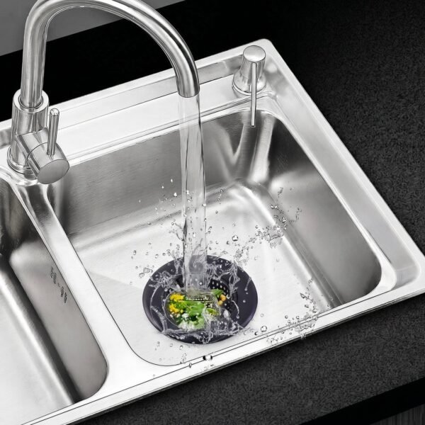 KitchenSinkStrainer-06 Metal Sink Drain Mesh Strainer Filter Basket Food Catcher for Kitchen (1 Pc)