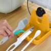 Kitchen Lid & Spoon Holder Stand – Compact & Heat-Resistant