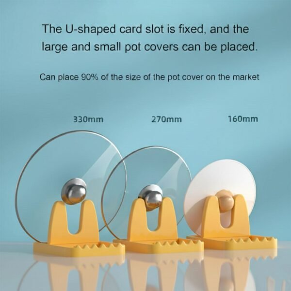 Kitchen Lid & Spoon Holder Stand – Compact & Heat-Resistant