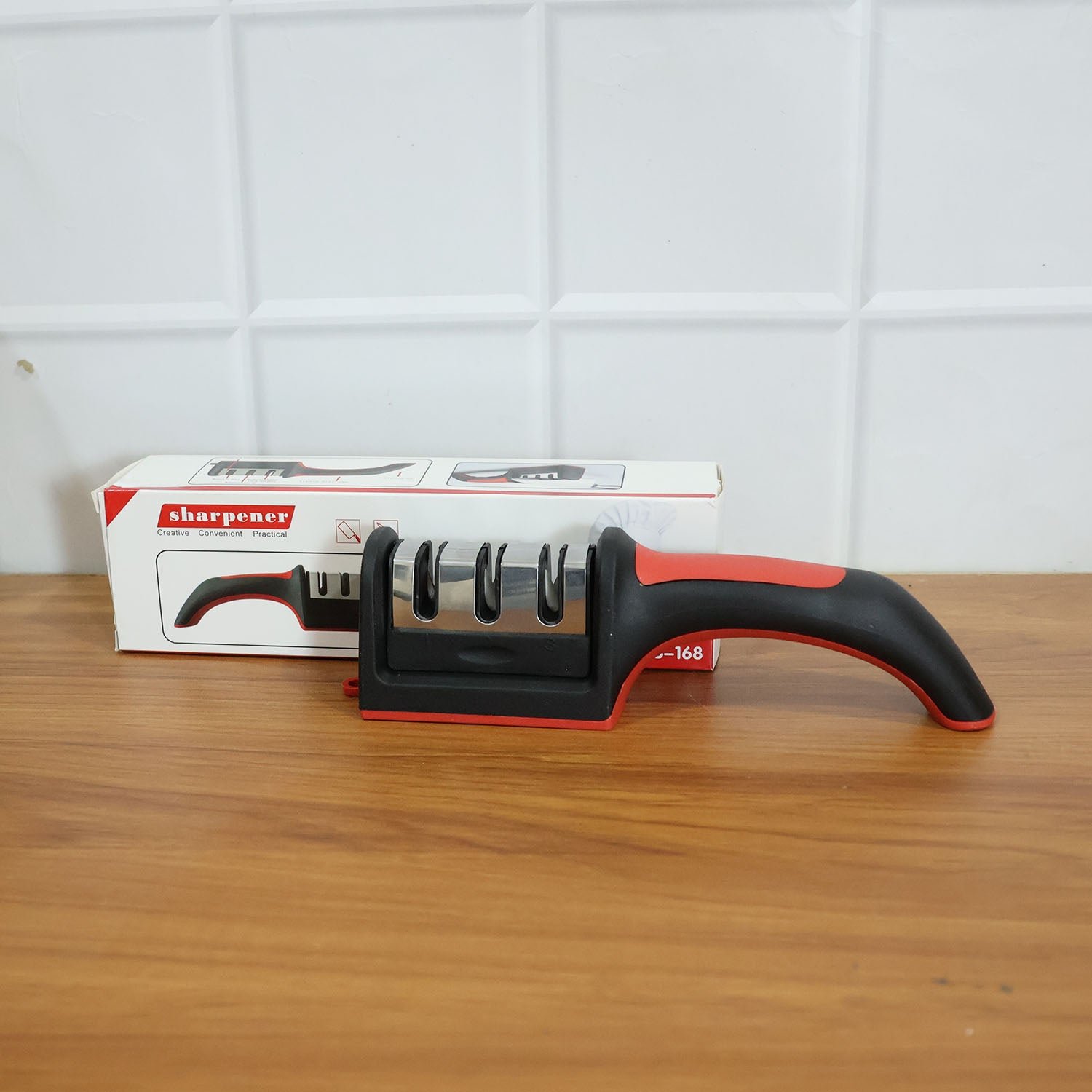 3-Stage Manual Knife Sharpener – Ceramic & Steel Blades | ToolMate Pro