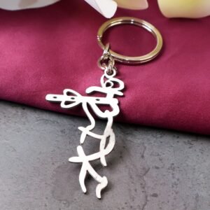 Krishna Flute Keychain – Durable Stainless Steel Spiritual Accessory