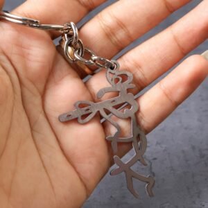 Krishna Flute Keychain – Durable Stainless Steel Spiritual Accessory