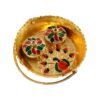 Kumkum-Thali-Holder-05 Peacock Meenakari Pooja Tray – Elegant Gold-Tone with Kumkum Bowls