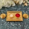 Kumkum Holder – Elegant Golden Floral Pooja Accessories