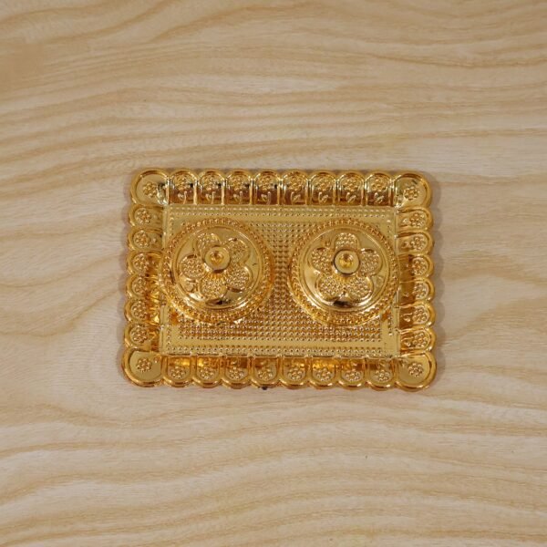 Kumkum Holder – Elegant Golden Floral Pooja Accessories