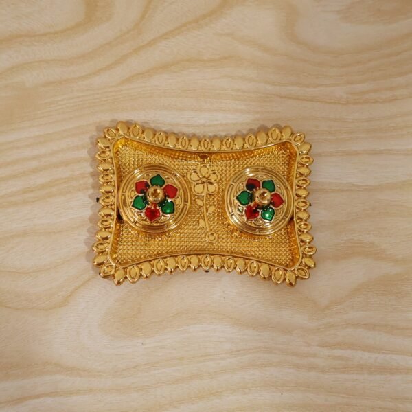 Kumkum Holder – Elegant Meenakari Floral Design for Pooja