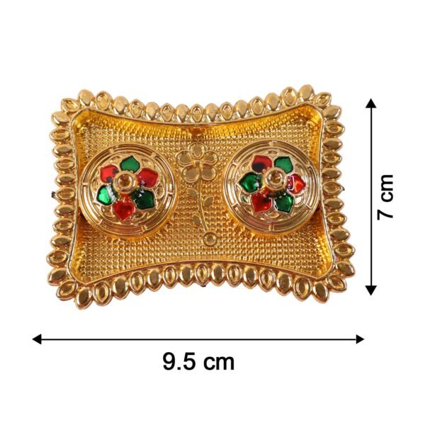 Kumkum Holder – Elegant Meenakari Floral Design for Pooja