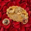 Ganesh Kumkum Holder, Elegant Meenakari Pooja Accessory