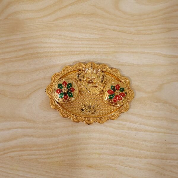 Ganesh Kumkum Holder, Elegant Meenakari Pooja Accessory