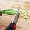 Kitchen Knife Set – 5-Piece Black Set with Wooden Block & Scissors