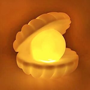 Pearl Shell Night Lamp – Elegant LED Decor | Indo Glow